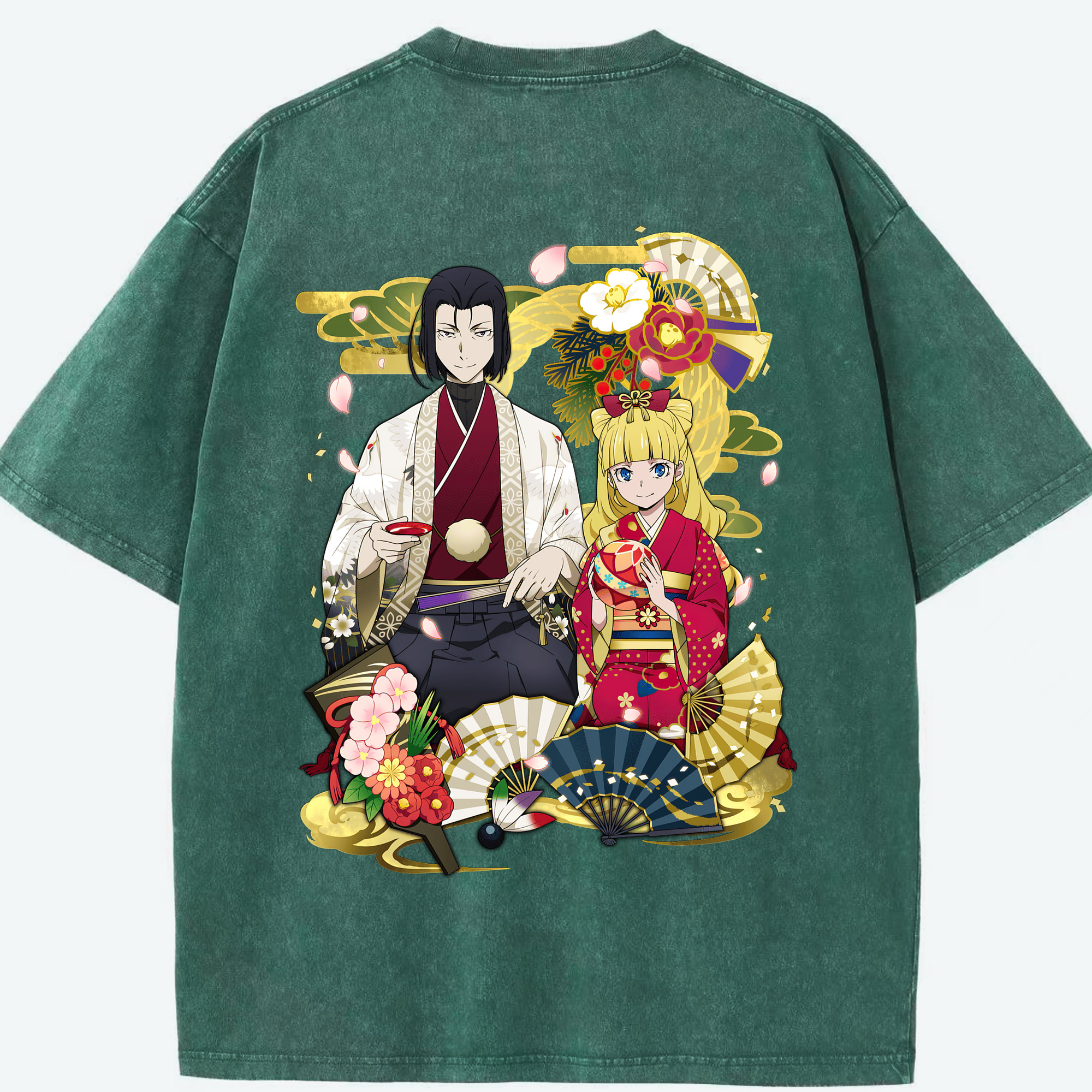 （画像用） 文豪ストレイドッグス Bungo Stray Dogs 綿100% ヴィンテージ風 半袖Tシャツ（背面プリント）